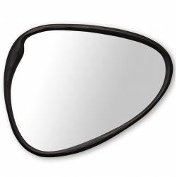 Glace Brinda Athezza Miroir Mural en Fonte d'Aluminium Finition Noire Décoration Design 3x52x70cm