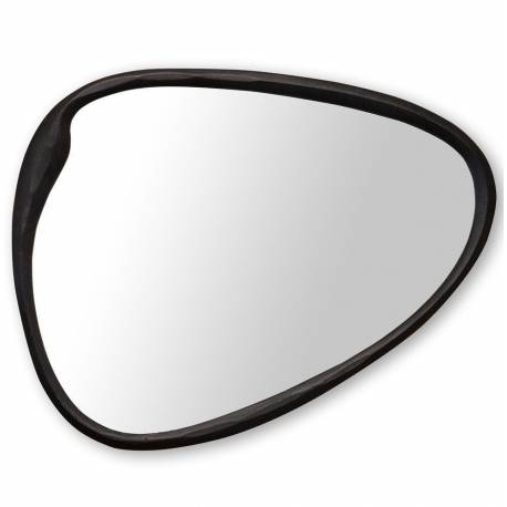 Glace Brinda Athezza Miroir Mural en Fonte d'Aluminium Finition Noire Décoration Design 3x52x70cm