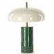Lampe Maui Athezza Luminaire Champigon en Métal Vert et Vert d'Eau Lampe à Poser Design 30x30x40cm