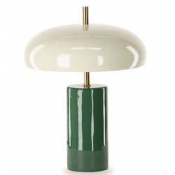 Lampe Maui Athezza Luminaire Champigon en Métal Vert et Vert d'Eau Lampe à Poser Design 30x30x40cm