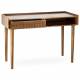 Bureau Kinara Athezza Secretaire en Manguier Couleur Naturelle Console à Niche et Tiroir 50x76x110cm