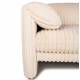 Canapé Cologne Athezza Sofa 2 Places Assise de Salon Tissu Côtelé Blanc Banquette Design 73x95x224cm