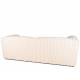 Canapé Cologne Athezza Sofa 2 Places Assise de Salon Tissu Côtelé Blanc Banquette Design 73x95x224cm
