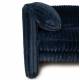 Canapé Cologne Athezza Sofa 2 Places Assise de Salon Tissu Côtelé Bleu Banquette Design 73x95x224cm