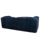 Canapé Cologne Athezza Sofa 2 Places Assise de Salon Tissu Côtelé Bleu Banquette Design 73x95x224cm
