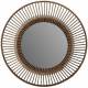 Miroir Lewarde S Athezza Glace Ronde Décoration Murale en Bambou Brun 8x65x65cm