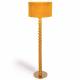 Lampadaire Koloa Athezza Luminaire en Bois Métal et Coton Jaune Lampe sur Pied 45x45x154cm