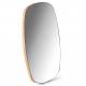 Miroir Ofod Bordure Chêne Clair Athezza Glace Moderne Décoration Murale en Verre et Bois 4x55x90cm