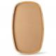 Miroir Ofod Bordure Chêne Clair Athezza Glace Moderne Décoration Murale en Verre et Bois 4x55x90cm