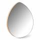 Miroir Droplet Athezza Miroir Bordure Chene Clair Glace Design Décoration en Bois 4x50x60cm