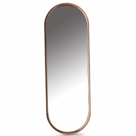Miroir Ovale Laoul Athezza Miroir en Bois Finition Chataigne Décoration Murale Ovale 6x54x160cm