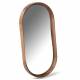 Miroir Ovale Laoul Athezza Miroir en Bois Finition Chataigne Décoration Murale Ovale 6x40x80cm