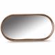 Miroir Ovale Laoul Athezza Miroir en Bois Finition Chataigne Décoration Murale Ovale 6x40x80cm