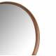 Miroir Rond Laoul Athezza Miroir en Noyer Finition Noisette Décoration Murale Ronde 6x80x80cm