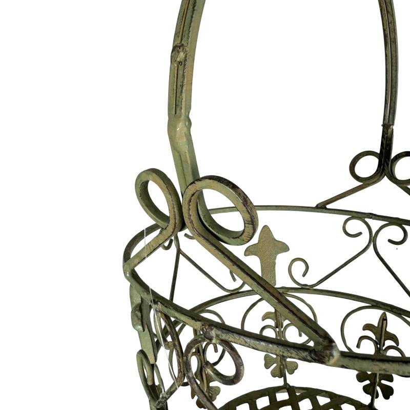 Ancienne jardinière de table en métal moulé de style Louis XV - Décoration