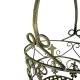 Moyen Panier Jardinière à Fleurs en Métal Patiné Vert Antique Corbeille à Volutes 27x27x39cm