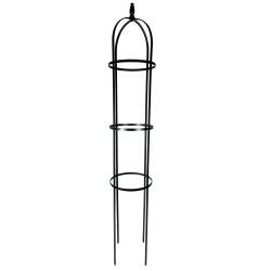 Grand Obélisque Rêves de Jardins Jardinière Porte Rosier Buis Topiaire en Fer Forgé 40x40x220cm