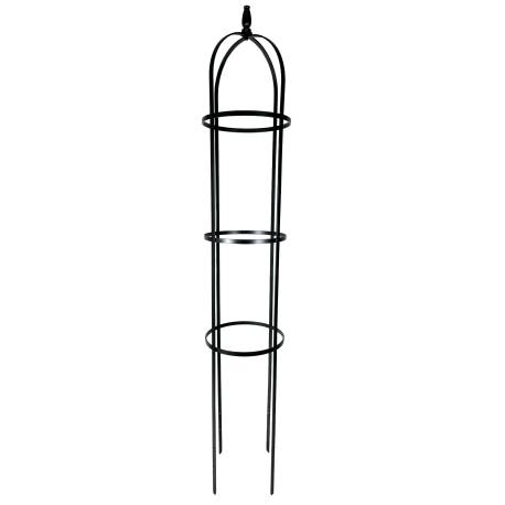 Grand Obélisque Rêves de Jardins Jardinière Porte Rosier Buis Topiaire en Fer Forgé 40x40x220cm