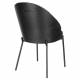 Lot de 2 Chaises Rodin Bouclé Black Dutchbone Assises de Salle à Manger Bois et Tissu Boulclé Fauteuil de Table 53,5x54.2x79cm