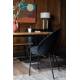 Lot de 2 Chaises Rodin Bouclé Black Dutchbone Assises de Salle à Manger Bois et Tissu Boulclé Fauteuil de Table 53,5x54.2x79cm