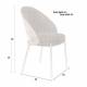 Lot de 2 Chaises Rodin Bouclé Black Dutchbone Assises de Salle à Manger Bois et Tissu Boulclé Fauteuil de Table 53,5x54.2x79cm