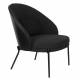 Fauteuil Rodin Bouclé Black Dutchbone Assises de Salon Bois et Tissu Bouclé Siège Ambiance Seventies 72x77,5x82cm