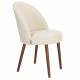 Lot de 2 Chaises Bouclettes Barbara Dutchbone Vintage Tendance Sièges de Table Beige 51x59x85,5cm