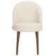 Lot de 2 Chaises Bouclettes Barbara Dutchbone Vintage Tendance Sièges de Table Beige 51x59x85,5cm
