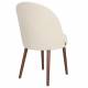 Lot de 2 Chaises Bouclettes Barbara Dutchbone Vintage Tendance Sièges de Table Beige 51x59x85,5cm