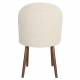 Lot de 2 Chaises Bouclettes Barbara Dutchbone Vintage Tendance Sièges de Table Beige 51x59x85,5cm