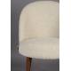 Lot de 2 Chaises Bouclettes Barbara Dutchbone Vintage Tendance Sièges de Table Beige 51x59x85,5cm