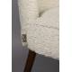 Lot de 2 Chaises Bouclettes Barbara Dutchbone Vintage Tendance Sièges de Table Beige 51x59x85,5cm