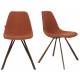 Lot de 2 Chaises Bouclées Franky Dutchbone Vintage Tendance Sièges de Table Terra 46x56x83cm
