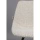 Lot de 2 Chaises Bouclées Franky Dutchbone Vintage Tendance Sièges de Table Beige 46x56x83cm