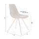 Lot de 2 Chaises Bouclées Franky Dutchbone Vintage Tendance Sièges de Table Beige 46x56x83cm