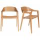 Lot de 2 Chaises Westlake Dutchbone Assises de Table Fauteuils Chêne Finition Naturelle 52x58x76cm