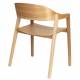 Lot de 2 Chaises Westlake Dutchbone Assises de Table Fauteuils Chêne Finition Naturelle 52x58x76cm