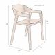 Lot de 2 Chaises Westlake Dutchbone Assises de Table Fauteuils Chêne Finition Naturelle 52x58x76cm