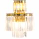Applique Verre Métal Doré Fulgurant Signature Suspension Luminaire à Pampille 35x35x42cm