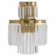Applique Verre Métal Doré Fulgurant Signature Suspension Luminaire à Pampille 35x35x42cm