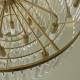 Lustre Verre Métal Doré Fulgurant Signature Luminaire XXL Pampille 22 lampes 82x82x82cm