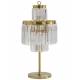 Lampe de Table Verre Métal Doré Fulgurant Signature Luminaire à Poser Pampille 8 lampes 38x38x81cm