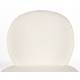 Lot de Deux Assises Bonnet Zuiver Duo de Chaises de Repas Acier et Tissu Teddy Blanc Cassé Assises 45x53x84cm