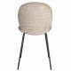 Lot de Deux Assises Bonnet Zuiver Duo de Chaises de Repas Acier et Tissu Teddy Beige Assises 45x53x84cm