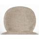 Lot de Deux Assises Bonnet Zuiver Duo de Chaises de Repas Acier et Tissu Teddy Beige Assises 45x53x84cm