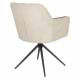 Lot de 2 Fauteuils Daley Woody Sièges Bicolore Tissu Beige et Vert Assises de Salon 62,5x63x85,5cm