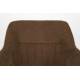 Lot de 2 Fauteuils Daley Woody Sièges Bicolore Tissu Beige et Marron Assises de Salon 62,5x63x85,5cm