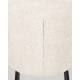 Lot de Deux Fauteuils Ayle Woody Duo d'Assises en Tissu Blanc et Métal Noir Siège de Repas Chaise 48x58x70cm