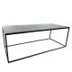 Table Basse Console Table de Salon J-Line Rectangulaire Acier Noir et Fonte D'Aluminium 40x50x110cm