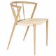 Lot de Deux Chaises Che Woody Duo de Fauteuils de Table en Manguier Assise Bois Naturel 46x52x70cm